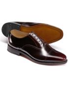  Burgundy Goodyear Welted Oxford Toe Cap Shoes Size 11.5 By Charles Tyrwhitt
