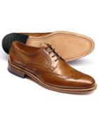 Charles Tyrwhitt Charles Tyrwhitt Tan Medlyn Wing Tip Brogue Derby Shoes Size 11.5