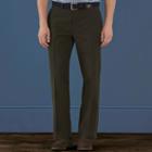 Charles Tyrwhitt Charles Tyrwhitt Dark Khaki Classic Fit Moleskin Cotton Tailored Pants Size W30 L30