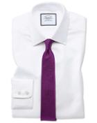  Extra Slim Fit Egyptian Cotton Royal Oxford White Dress Shirt Single Cuff Size 14.5/32 By Charles Tyrwhitt