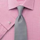 Charles Tyrwhitt Charles Tyrwhitt Slim Fit Egyptian Cotton Puppytooth Pink Dress Shirt Size 15/35