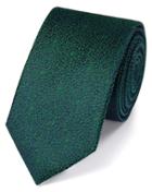 Charles Tyrwhitt Slim Green Silk Floral Classic Tie By Charles Tyrwhitt