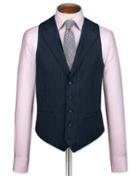 Charles Tyrwhitt Charles Tyrwhitt Navy Saxony Business Suit Wool Waistcoat Size W36
