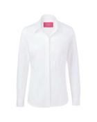 Charles Tyrwhitt Charles Tyrwhitt Women's Satin Stripe Stretch White Shirt