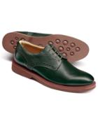  Green Extra Lightweight Derby Shoes Size 11.5 By Charles Tyrwhitt