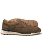  Tan Suede Wingtip Derby Trainer Size 11 By Charles Tyrwhitt
