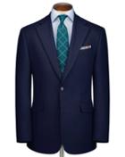 Charles Tyrwhitt Charles Tyrwhitt Royal Blue Slim Fit Herringbone Business Suit Wool Jacket Size 38