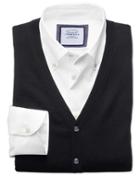 Charles Tyrwhitt Black Merino Wool Vest Size Xs By Charles Tyrwhitt