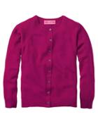 Charles Tyrwhitt Charles Tyrwhitt Women's Raspberry Cashmere Blend Crew Neck Cardigan