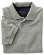 Charles Tyrwhitt Charles Tyrwhitt Classic Fit Grey Pique Polo Shirt