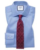  Classic Fit Sky Blue Fine Herringbone Cotton Dress Shirt French Cuff Size 15/33 By Charles Tyrwhitt