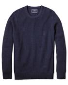  Navy Crew Neck Pima Cotton Yak Rib Sweater Size Medium By Charles Tyrwhitt