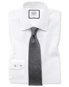 Classic Fit Non-iron White Royal Panama Cotton Dress Shirt French Cuff Size 15/33 By Charles Tyrwhitt