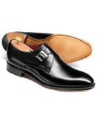 Charles Tyrwhitt Black Wilcove Calf Leather Monk Shoes Size 11.5 By Charles Tyrwhitt