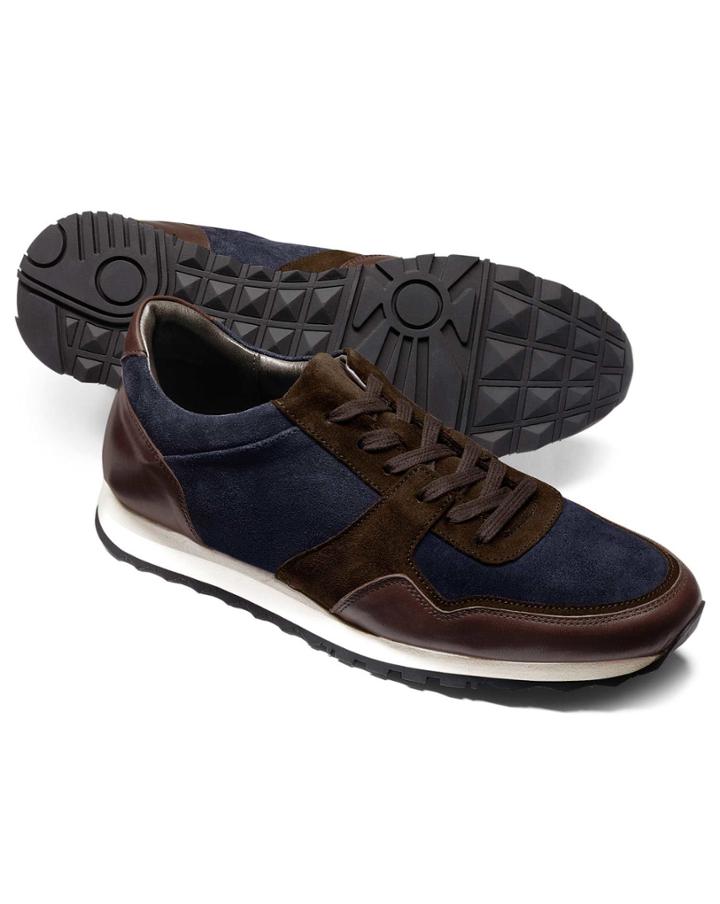 Charles Tyrwhitt Navy And Brown Sneaker Size 11.5 By Charles Tyrwhitt