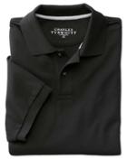 Charles Tyrwhitt Black Pique Cotton Polo Size Medium By Charles Tyrwhitt