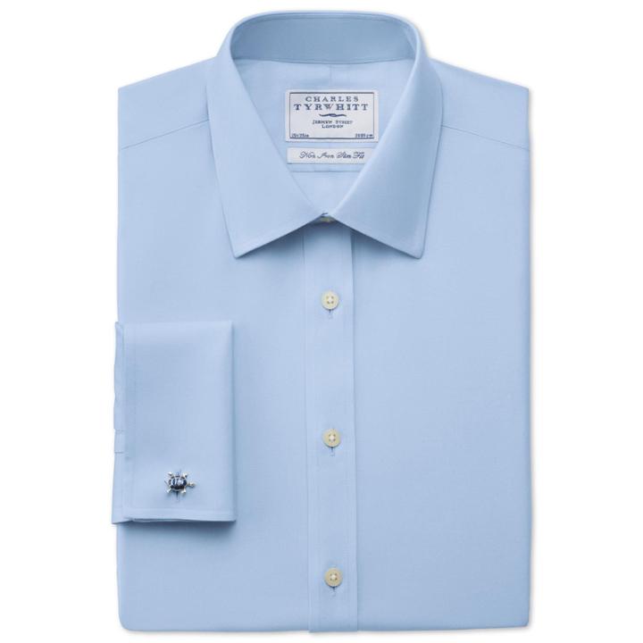 Charles Tyrwhitt Charles Tyrwhitt Sky Twill Non-iron Slim Fit Shirt (14.5 - 32)