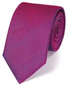 Charles Tyrwhitt Magenta Silk Plain Classic Tie By Charles Tyrwhitt