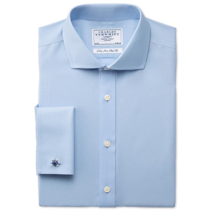 Charles Tyrwhitt Charles Tyrwhitt Sky Twill Non-iron Spread Slim Fit Shirt (14.5 - 32)