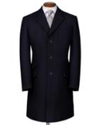 Charles Tyrwhitt Slim Fit Navy Wool Epsom Overwool Coat Size 44 By Charles Tyrwhitt