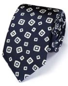 Charles Tyrwhitt Navy Silk Italian Luxury Square Tie By Charles Tyrwhitt