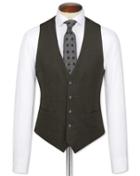 Charles Tyrwhitt Charles Tyrwhitt Brown End-on-end Business Suit Wool Waistcoat Size W36