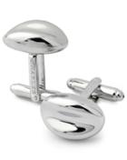  Silver Dipped Oval Metal Cufflinks By Charles Tyrwhitt