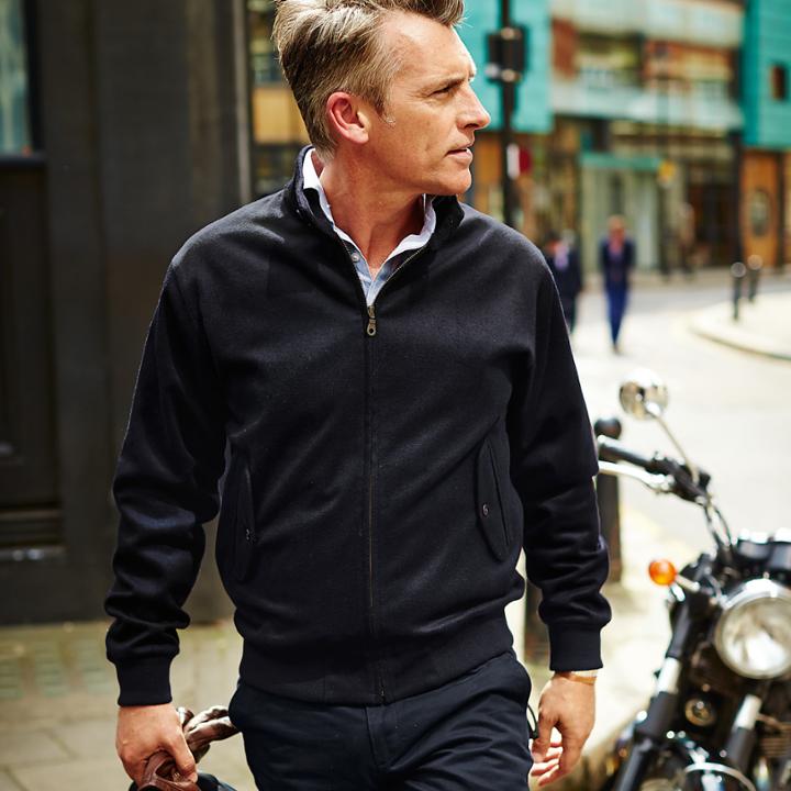 Charles Tyrwhitt Charles Tyrwhitt Dark Navy Melton Harrington Jacket