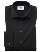 Charles Tyrwhitt Classic Fit Non-iron Poplin Black Cotton Dress Shirt Single Cuff Size 15/33 By Charles Tyrwhitt
