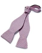  Pink Shark Print Self-tie Silk Bow Tie By Charles Tyrwhitt