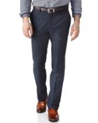 Charles Tyrwhitt Charles Tyrwhitt Mid Blue Slim Fit Cotton Flannel Trouser Size W30 L32