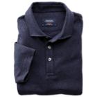 Charles Tyrwhitt Charles Tyrwhitt Navy Heather Short Sleeve Luxury Touch Polo (m)