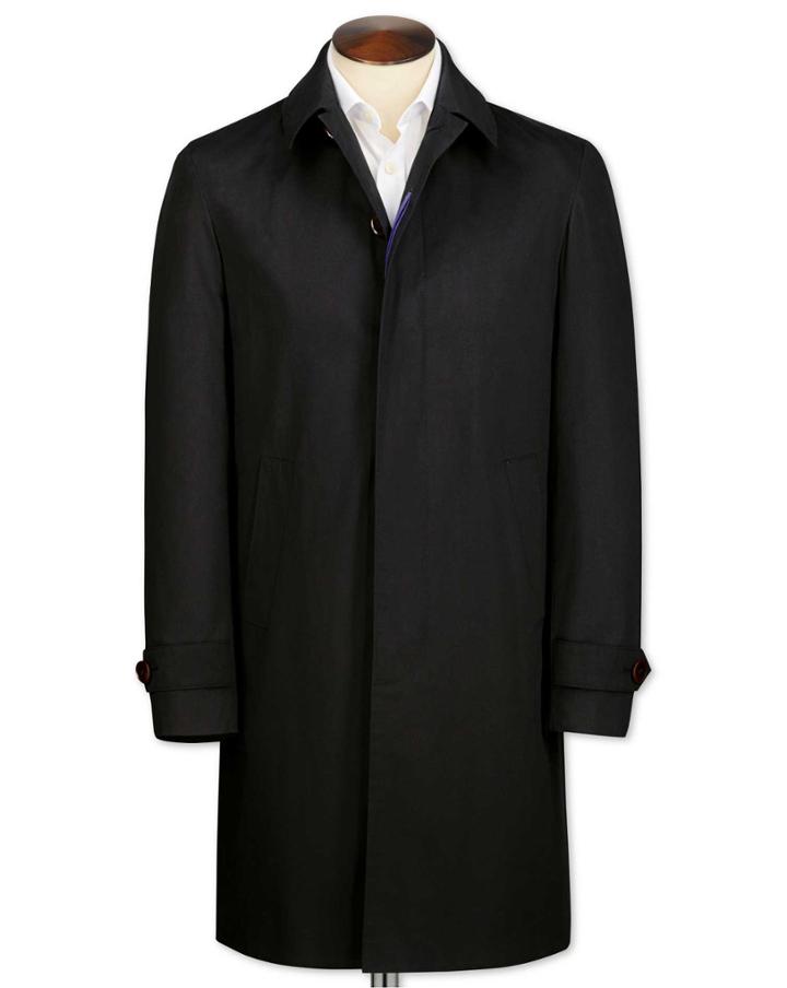Charles Tyrwhitt Charles Tyrwhitt Slim Fit Black Raincoat