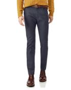  Blue Diamond Texture Stretch 5 Pocket Cotton Tailored Pants Size W36 L32 By Charles Tyrwhitt