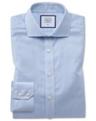  Slim Fit Non-iron Cotton Stretch Oxford Sky Blue Dress Shirt Single Cuff Size 14.5/32 By Charles Tyrwhitt