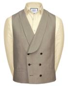  Natural Adjustable Fit British Suit Wool Vests Size W36 By Charles Tyrwhitt