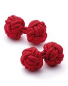 Charles Tyrwhitt Charles Tyrwhitt Dark Red Knot Viscose/elastane Cuff Links