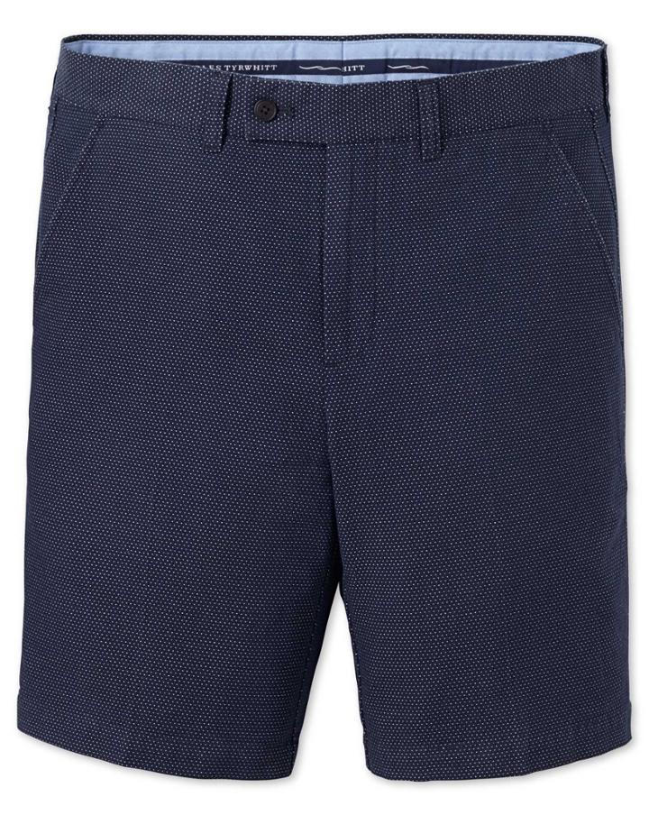 Charles Tyrwhitt Charles Tyrwhitt Dark Navy Dobby Slim Fit Shorts