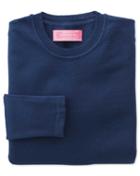 Charles Tyrwhitt Women's Navy Cotton Cashmere Crew Neck Knit Cotton/cashmere Sweater Size Small By Charles Tyrwhitt