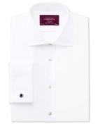 Charles Tyrwhitt Charles Tyrwhitt Slim Fit Semi-cutaway Collar Luxury Twill White Shirt