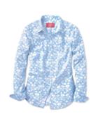 Charles Tyrwhitt Charles Tyrwhitt Women's Semi-fitted Pretty Floral Print White And Sky Shirt