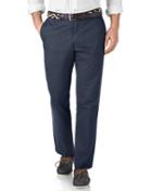  Airforce Blue Slim Fit Flat Front Cotton Chino Pants Size W30 L30 By Charles Tyrwhitt