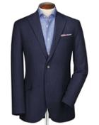 Charles Tyrwhitt Charles Tyrwhitt Classic Fit Black And Blue Striped Seersucker Cotton Jacket Size 36