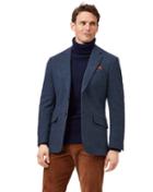  Slim Fit Blue Textured Wool Wool Jacket Size 36 By Charles Tyrwhitt