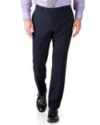 Charles Tyrwhitt Charles Tyrwhitt Dark Blue Stripe Slim Fit Flannel Business Suit Trousers