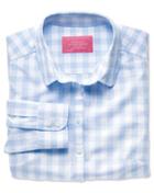 Charles Tyrwhitt Charles Tyrwhitt Women's Semi-fitted Cotton Check Blue Shirt