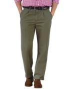 Charles Tyrwhitt Charles Tyrwhitt Olive Classic Fit Single Pleat Cotton Chino Pants Size W30 L38