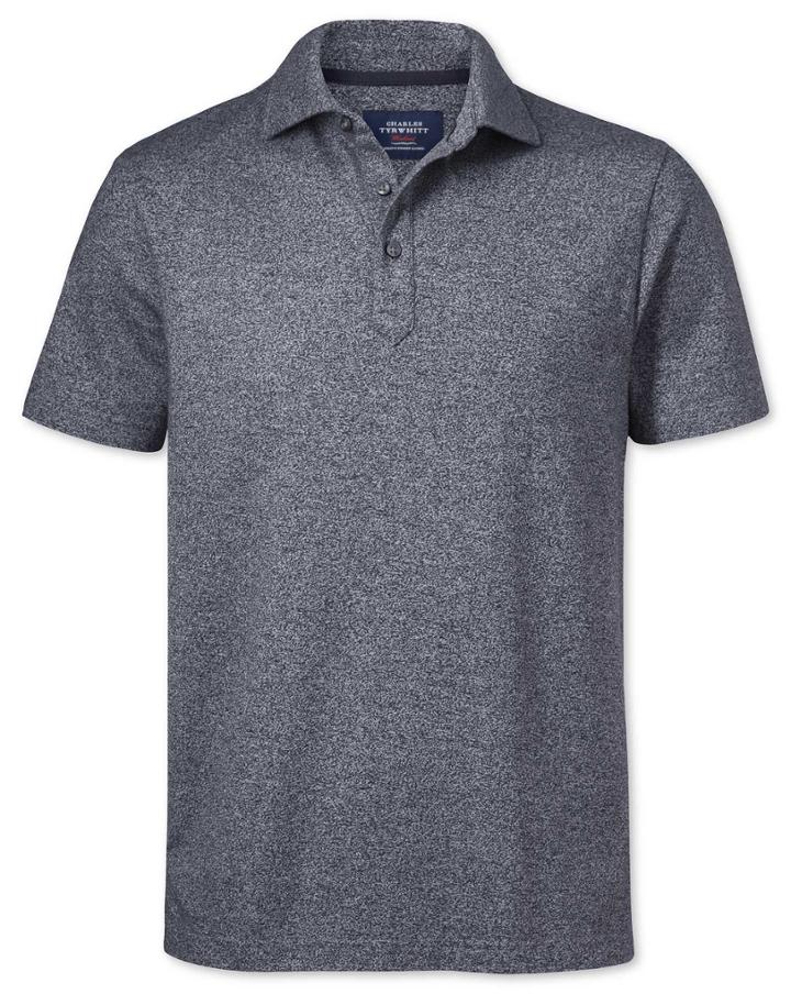Charles Tyrwhitt Charles Tyrwhitt Navy Cotton Polo Size Large