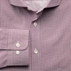 Charles Tyrwhitt Charles Tyrwhitt Classic Fit Berry Geometric Print Cotton Dress Shirt Size Small