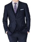 Charles Tyrwhitt Charles Tyrwhitt Navy Stripe Slim Fit Saxony Business Suit Wool Jacket Size 36